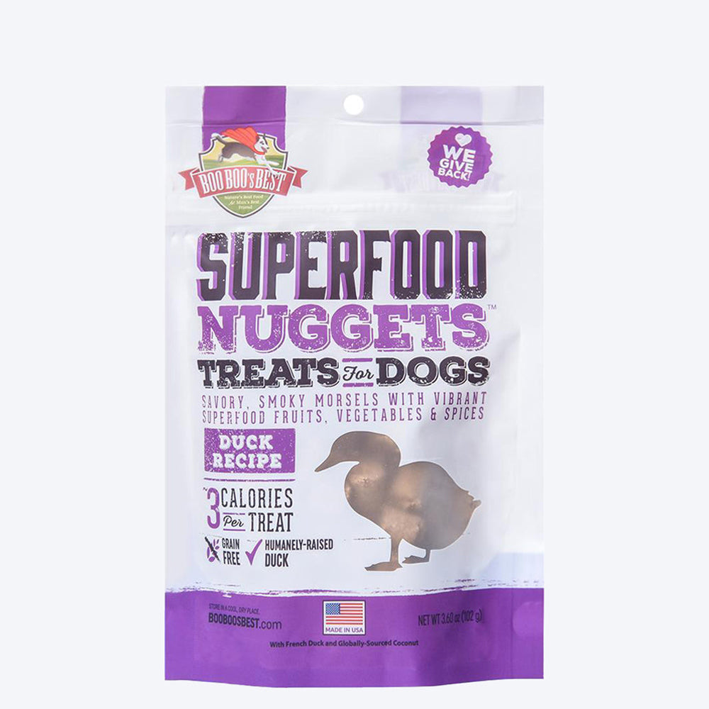 Boo Boo's Best Super Food Nuggets Dog Treats - Duck - 102 g - Heads Up For Tails