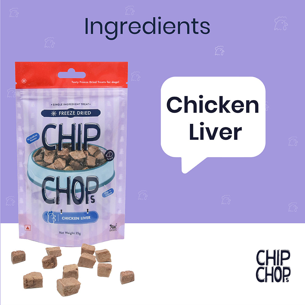 Chip Chops Freeze Dried Chicken Liver Dog Treat - 35g-3