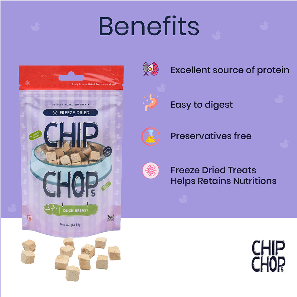 Chip Chops Freeze Dried Duck Breast Dog Treat - 35g-2