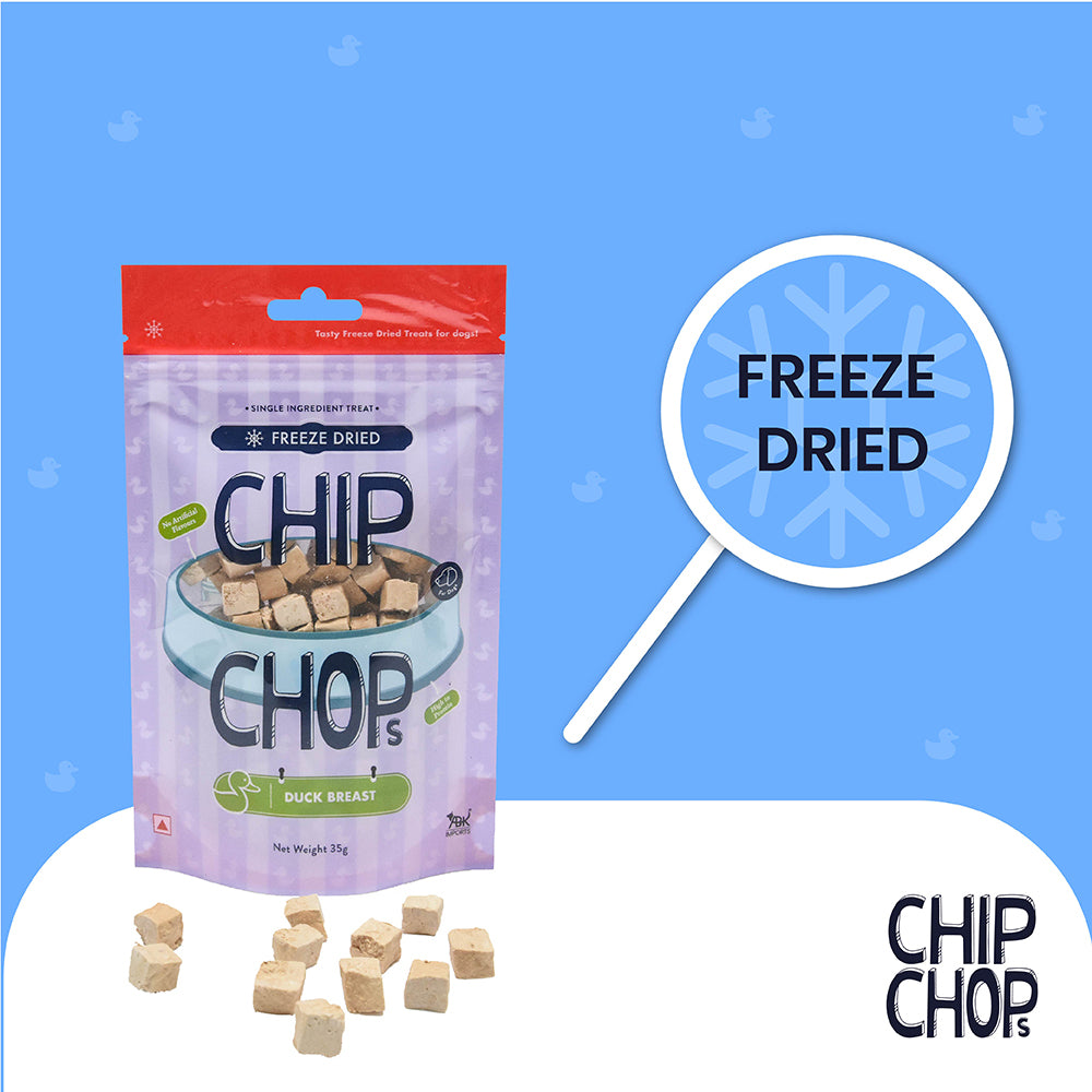 Chip Chops Freeze Dried Duck Breast Dog Treat - 35g-6