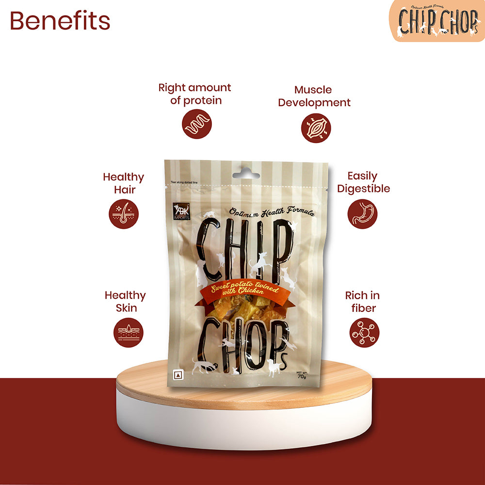 Chip Chops Dog Treats - Sweet Potato Twined with Chicken - 70 g_02