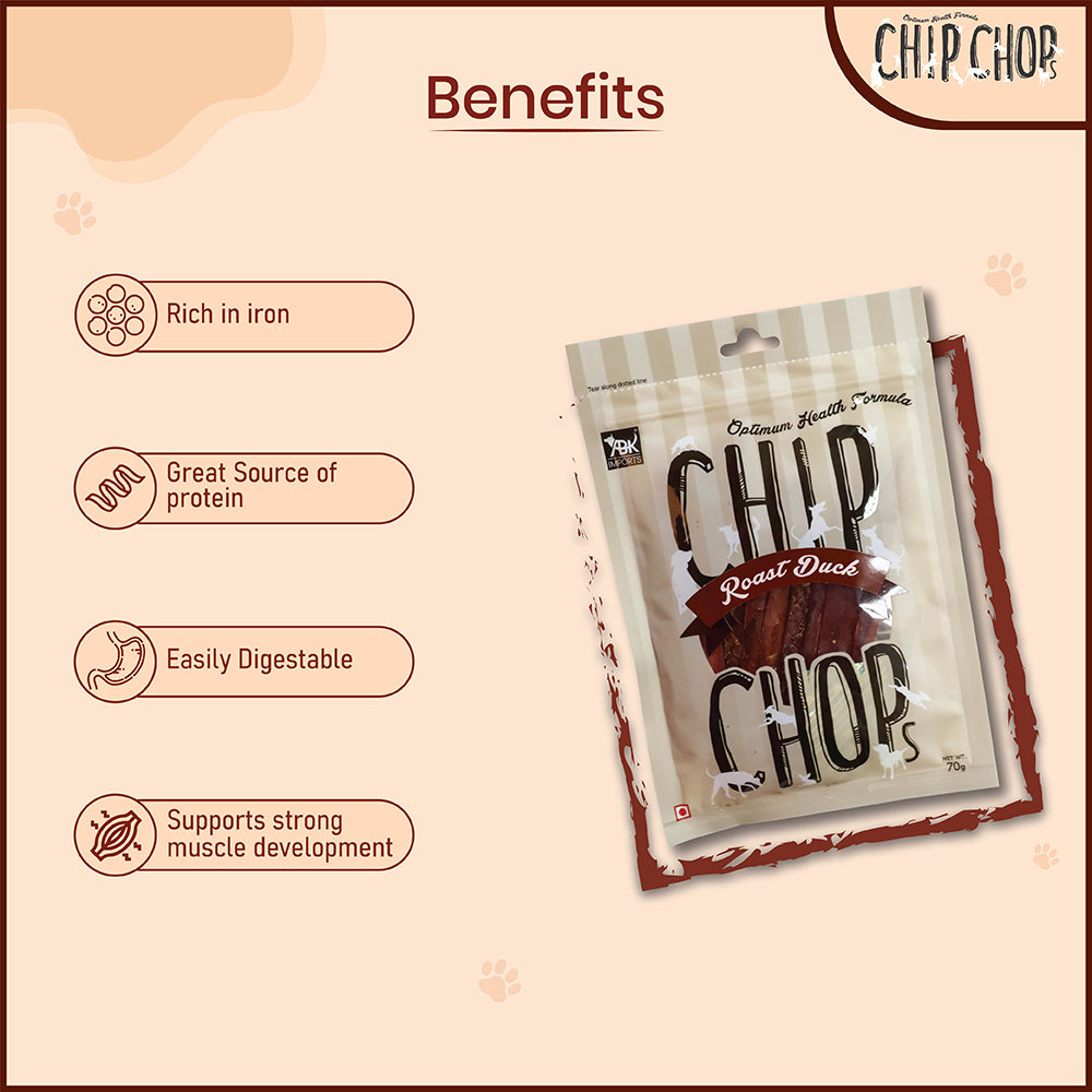 Chip Chops Dog Treats - Roast Duck - 70 g-2