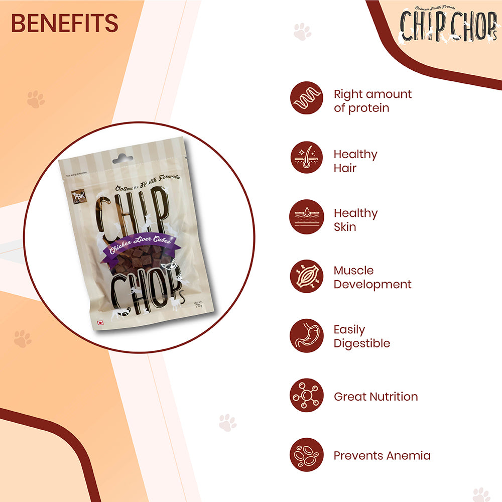 Chip Chops Dog Treats - Chicken Liver Cubes - 70 g_04