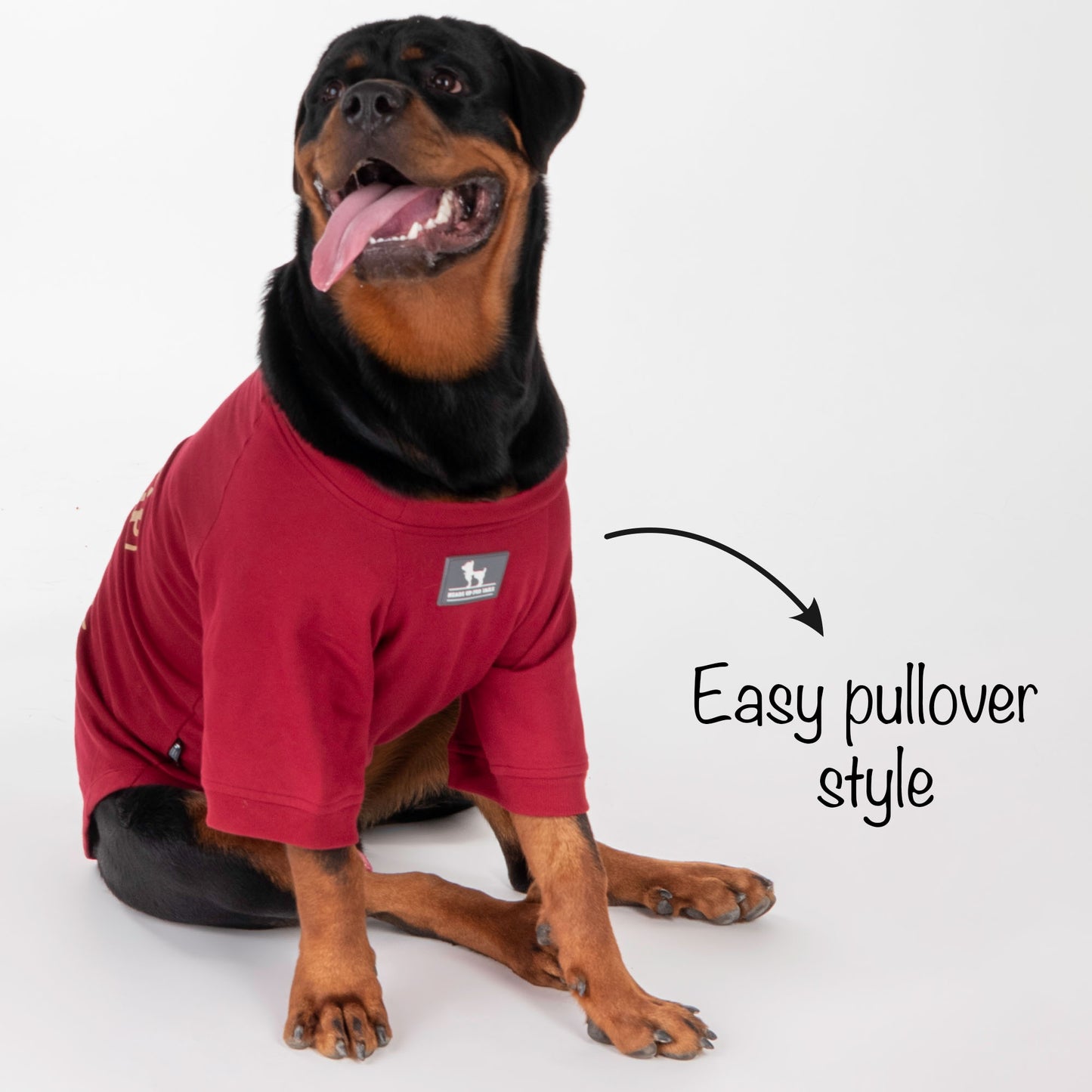 HUFT Cutie on Duty Pet Sweatshirt - Maroon - Heads Up For Tails