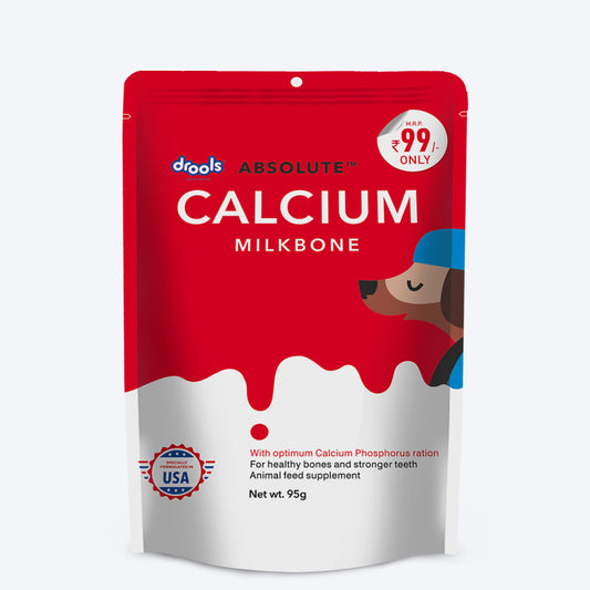 Drools Absolute Calcium Milk Bone For Large Breed Dogs - 375g (5 Pieces) - Dog Supplement-1