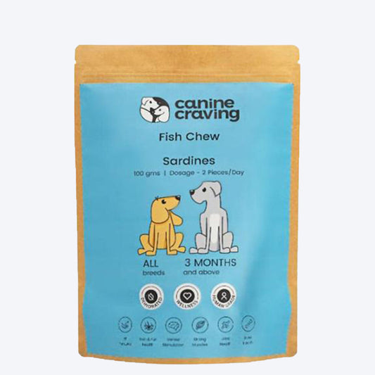 Canine Craving Dehydrated Sardines Dog Treat - 100 g - Heads Up For Tails