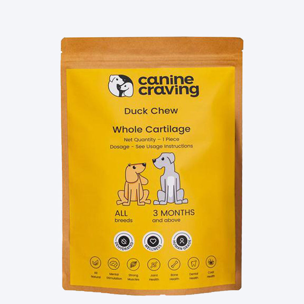 Canine Craving Duck Chew - Whole Cartilage Dog Chew Treat - 1 Pc - 150 g - Heads Up For Tails