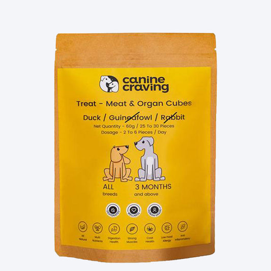 Canine Craving Duck Treats - Boneless Chunks Dog Chew Treat - 60 g - Heads Up For Tails
