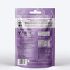 Sara's Doggie Treats Chicken Liver Jerky with Turmeric, 70 g, featuring a purple packaging and images of ingredients.