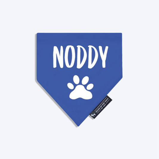 Classic Love Blue Personalised Dog Bandana - Heads Up For Tails