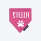 Classic Love Pink Personalised Dog Bandana - Heads Up For Tails