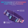 Dash Dog Flow Padded Collar - Pink And Aqua Blue - Heads Up For Tails