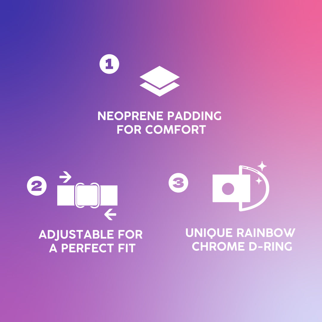 Dash Dog Flow Padded Collar - Violet & Red - Heads Up For Tails