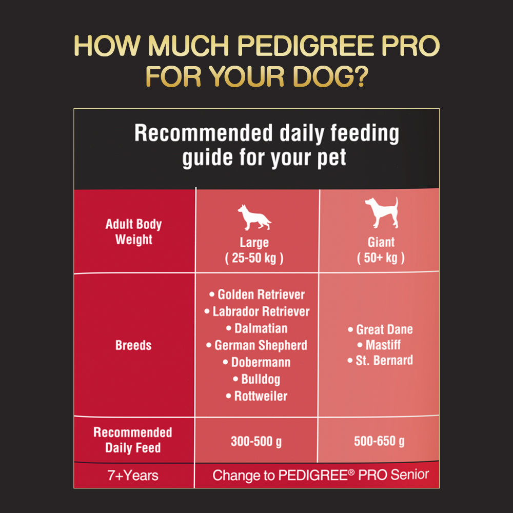 Pedigree Professional Active Adult Dry Dog Food - Heads Up For Tails
