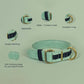 IndieGood Skin-Friendly Corduroy Dog Collar - Blue - Heads Up For Tails