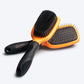 HUFT Double Sided Brush for Dogs & Cats - Orange - Heads Up For Tails