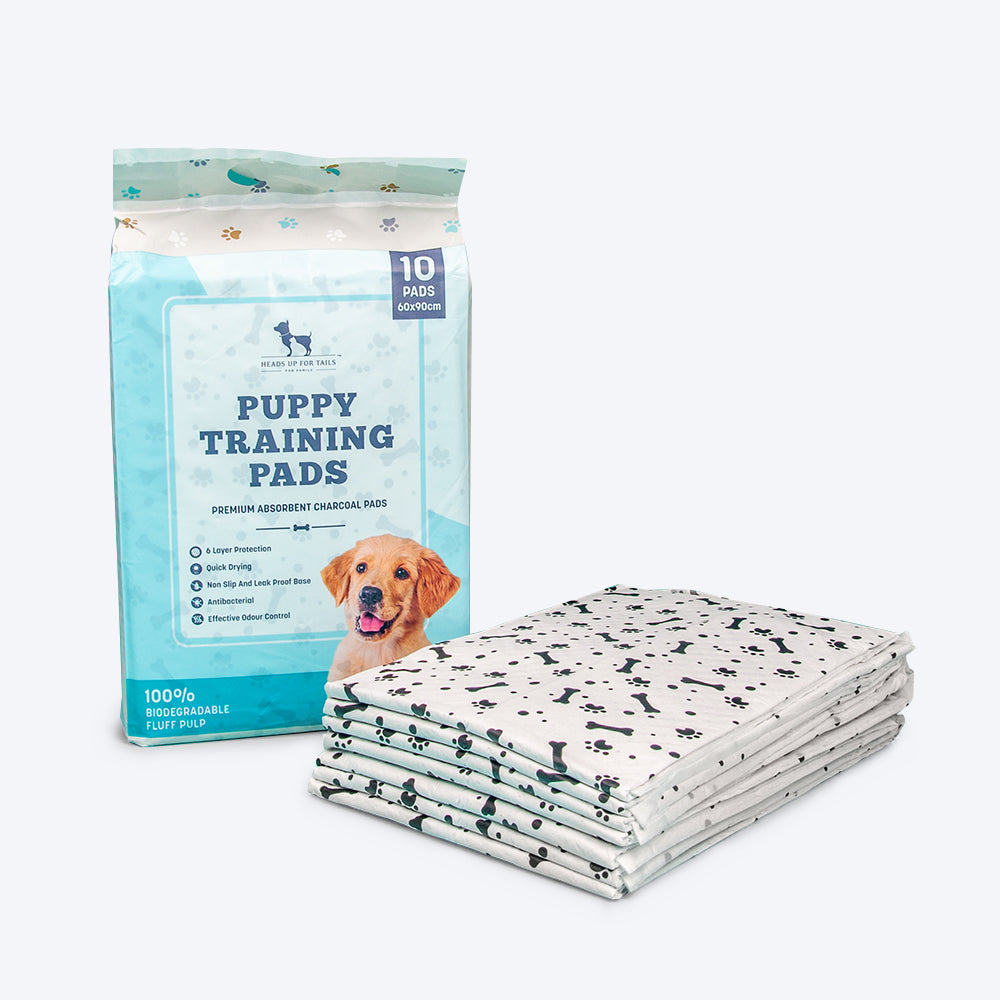 HUFT Charcoal Puppy Training Pads - 60 x 90 cm - Heads Up For Tails