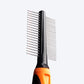 HUFT Double Sided Steel Comb for Cats & Dogs - Orange - Heads Up For Tails
