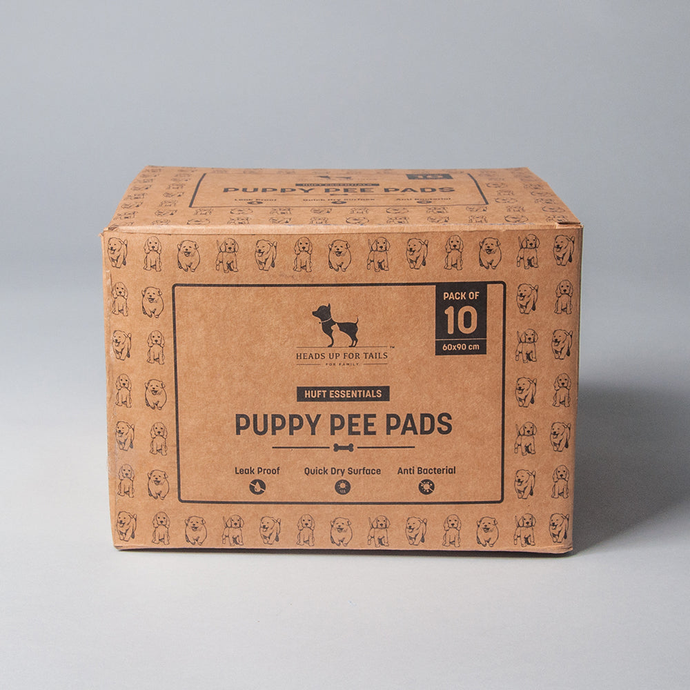 HUFT Essentials Pee Pads For Dogs - Pack of 10 (60 x 90 cm) - Heads Up For Tails