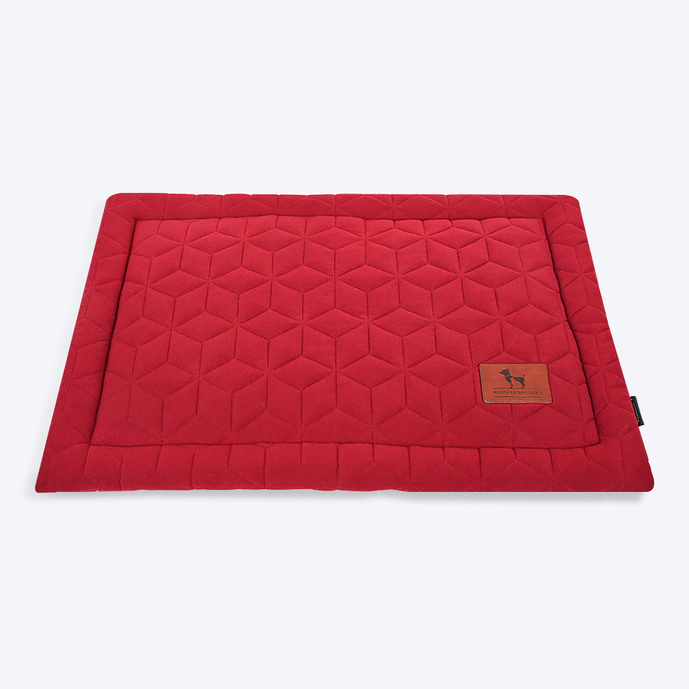 HUFT Majestic Maroon Quilted Dog Mat - Heads Up For Tails