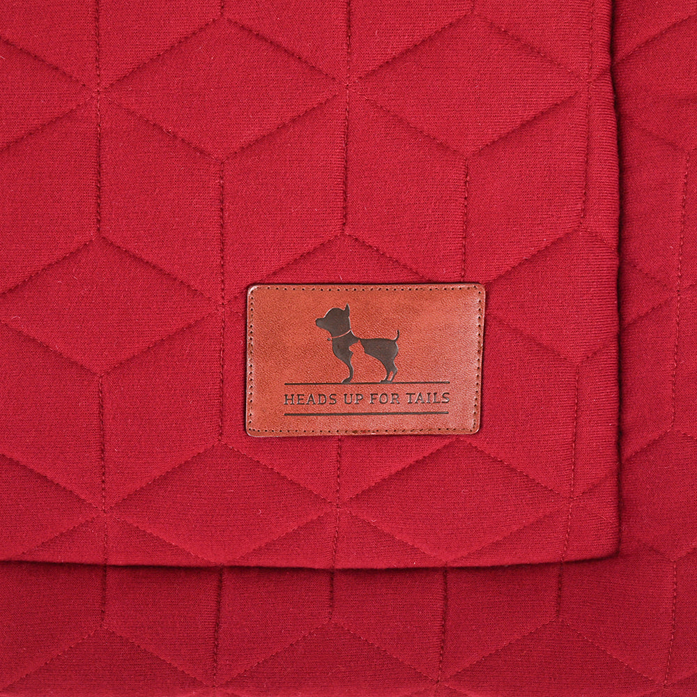 HUFT Majestic Maroon Quilted Dog Mat - Heads Up For Tails