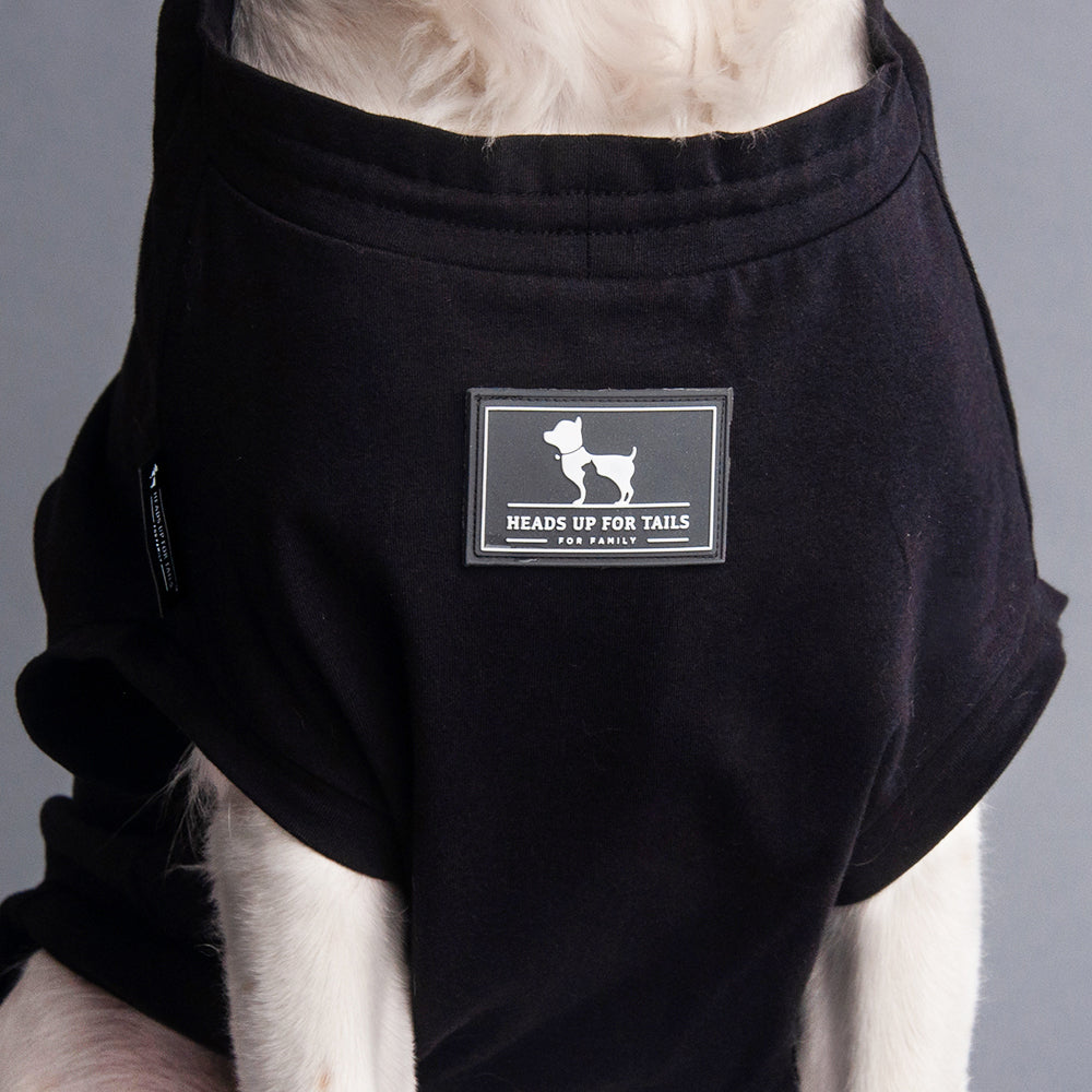 HUFT Twinning - Easily Distracted T-Shirt For Dogs - Black - Heads Up For Tails
