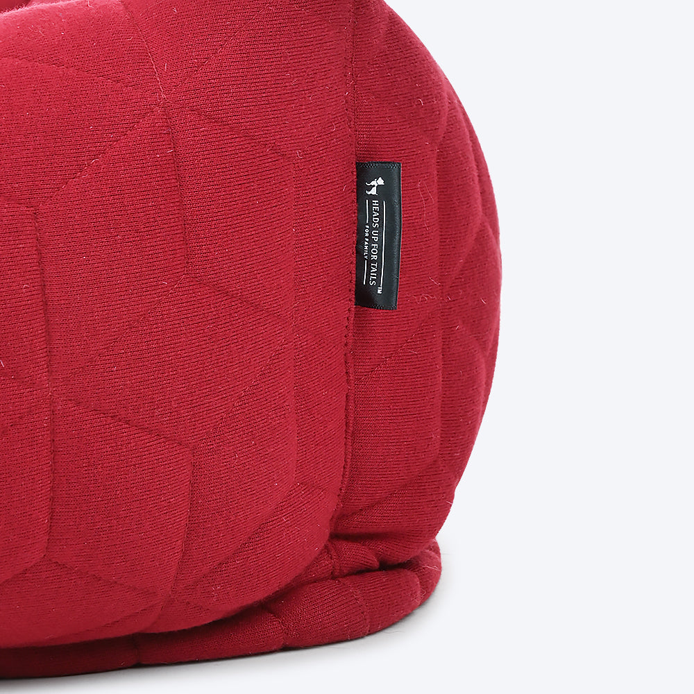HUFT Majestic Maroon Quilted Dog Bed-8