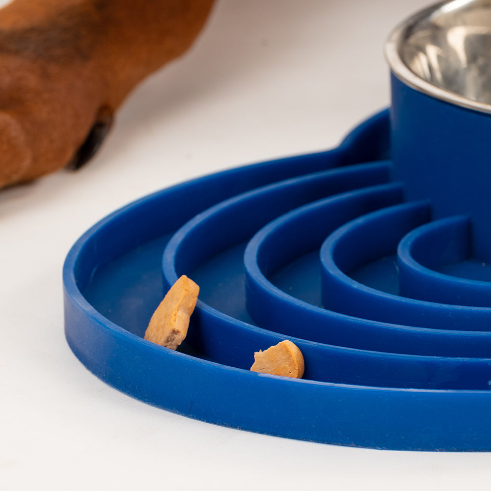 HUFT Insert Lick Slow Feeder Bowl Mat - Blue - Heads Up For Tails