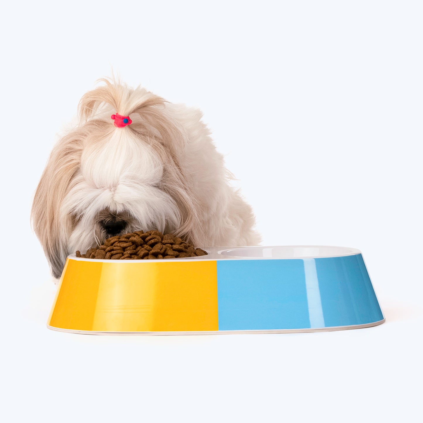 HUFT Artsy Eats Double Diner Melamine Bowl For Dogs And Cats - Heads Up For Tails