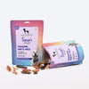 Sara's Doggie Treats Pawsome Party Pack, 200 gm, features 6 delicious variants for dogs, with a colorful packaging design.