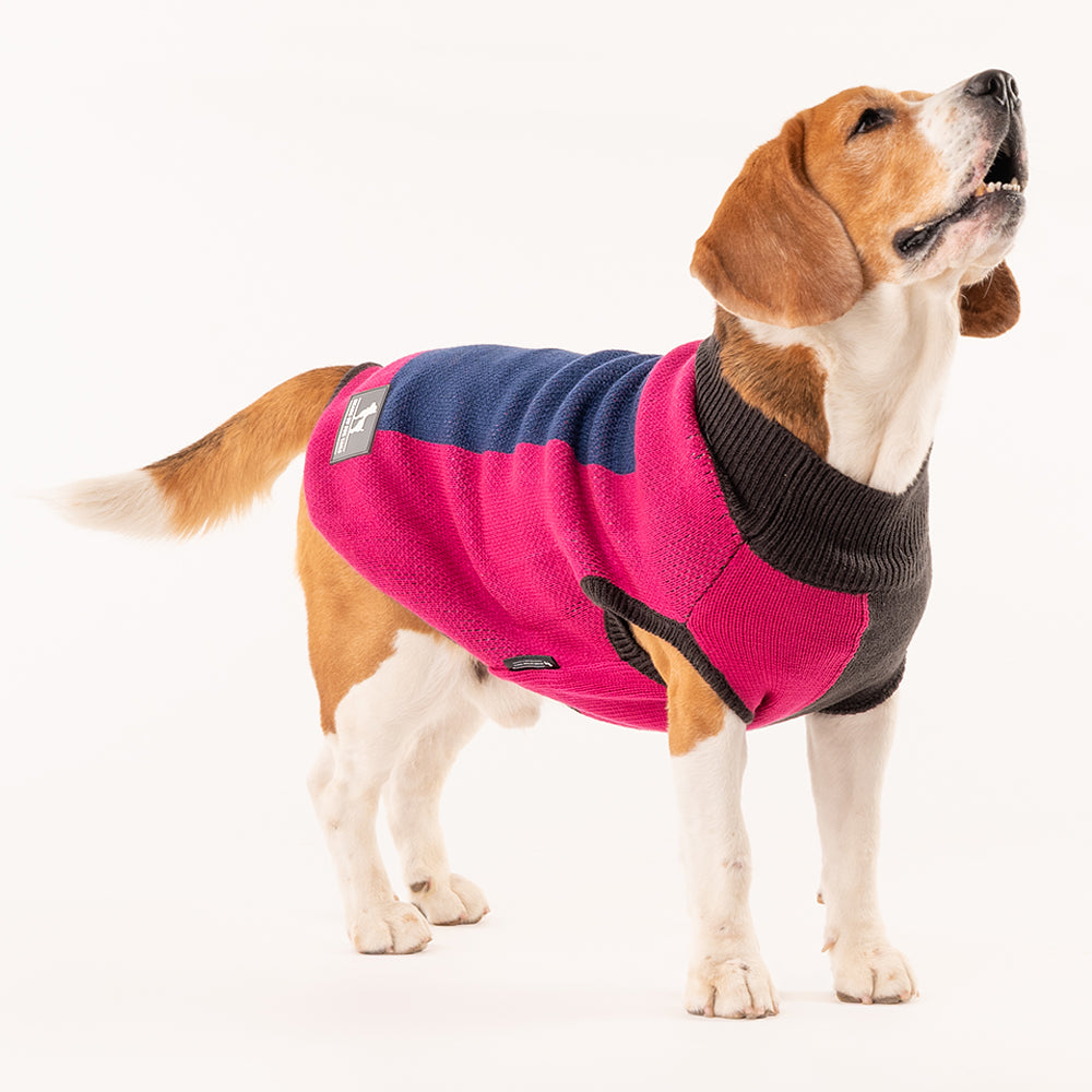 HUFT Winter Snugglers Dog Sweater Pink