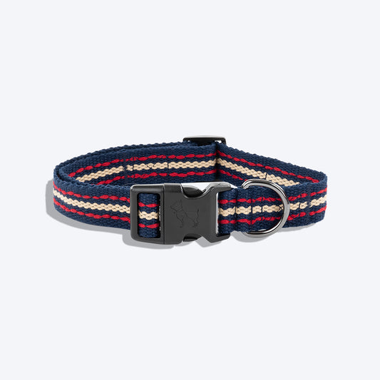 HUFT Blue Me Away Dog Collar - Navy - Heads Up For Tails