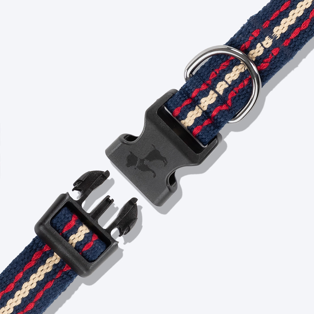 HUFT Blue Me Away Dog Collar - Navy - Heads Up For Tails