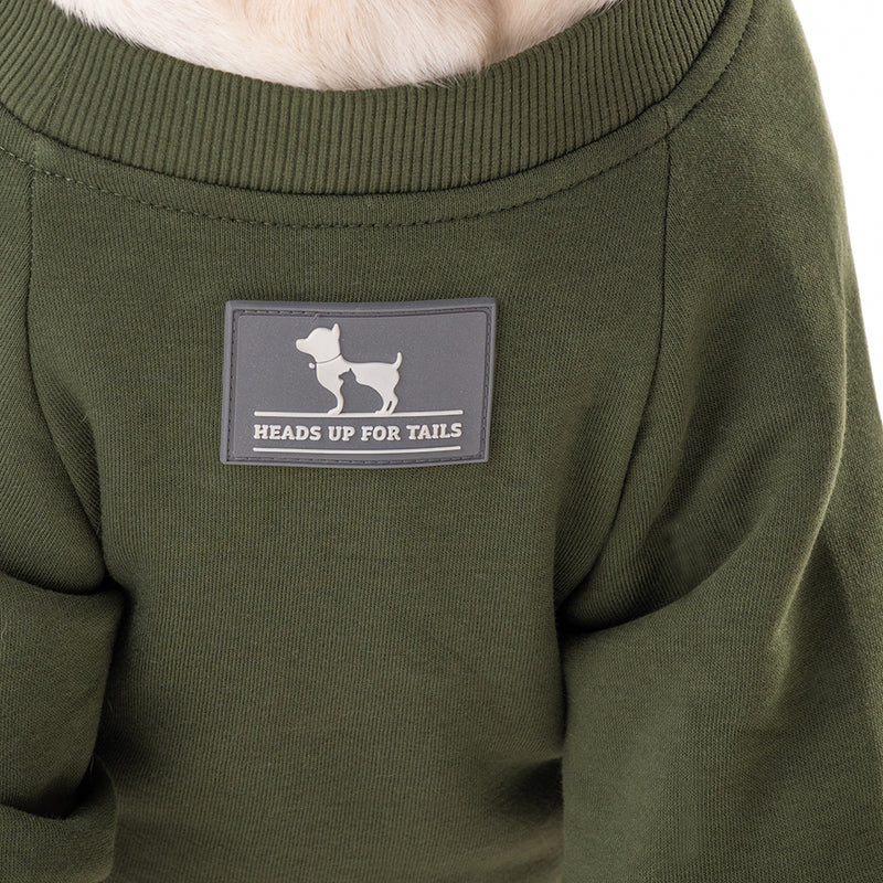 HUFT Chief Cuddle Officer Pet Sweatshirt - Green - Heads Up For Tails