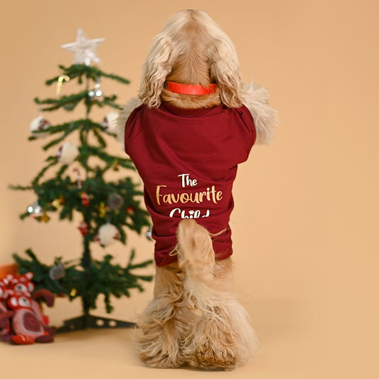 HUFT Printed Dog Sweatshirt - Maroon - Heads Up For Tails