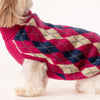 HUFT Argyle Pet Sweater - Pink/Cream - Heads Up For Tails