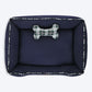 HUFT Classic Checks Lounger Dog Bed - Navy and Green - Heads Up For Tails
