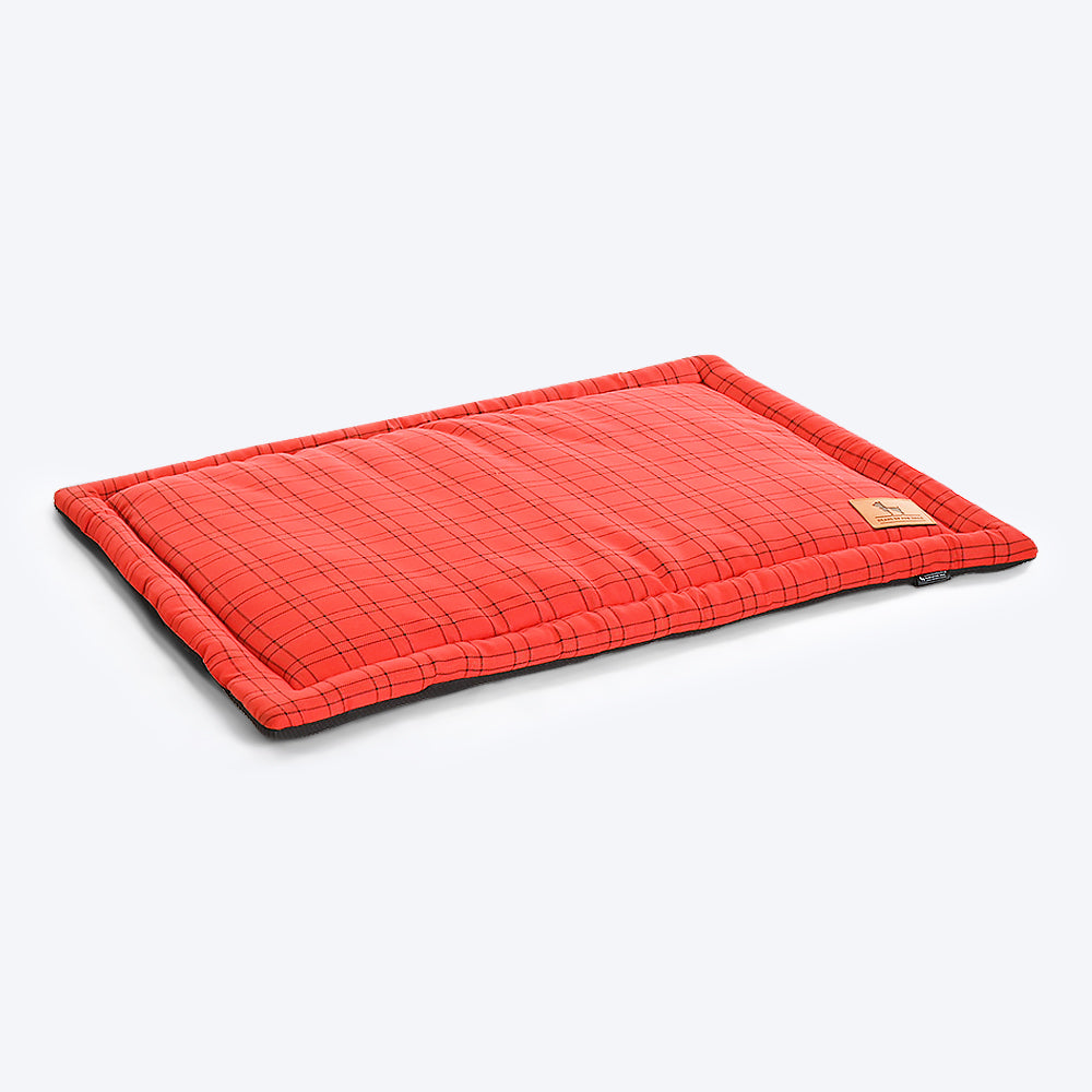 HUFT Checkered Radiant Red Dog Mat - Heads Up For Tails
