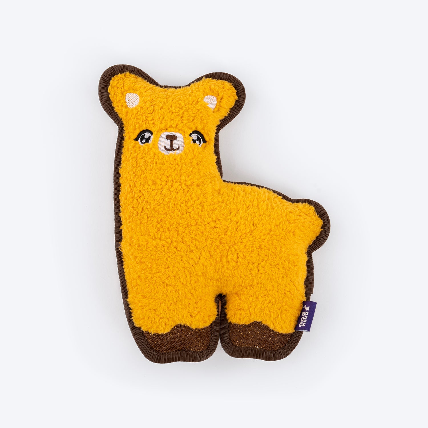 Dash Dog Wild Llama Comfort Dog Toy - Mustard - Heads Up For Tails