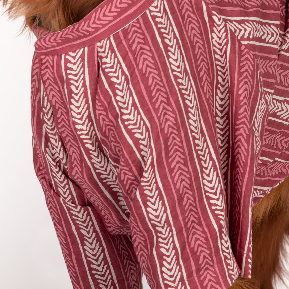 HUFT The Indian Collective Gul Dog Shirt - Maroon - Heads Up For Tails