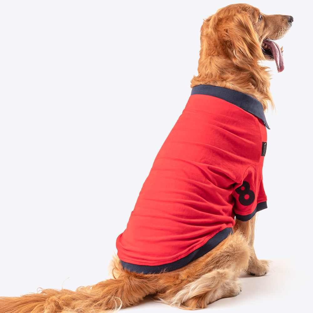 HUFT Polo T-Shirt For Dog - Red - Heads Up For Tails