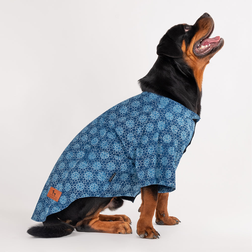 HUFT The Indian Collective Tara Sitara Indigo Dog Shirt - Indigo - Heads Up For Tails