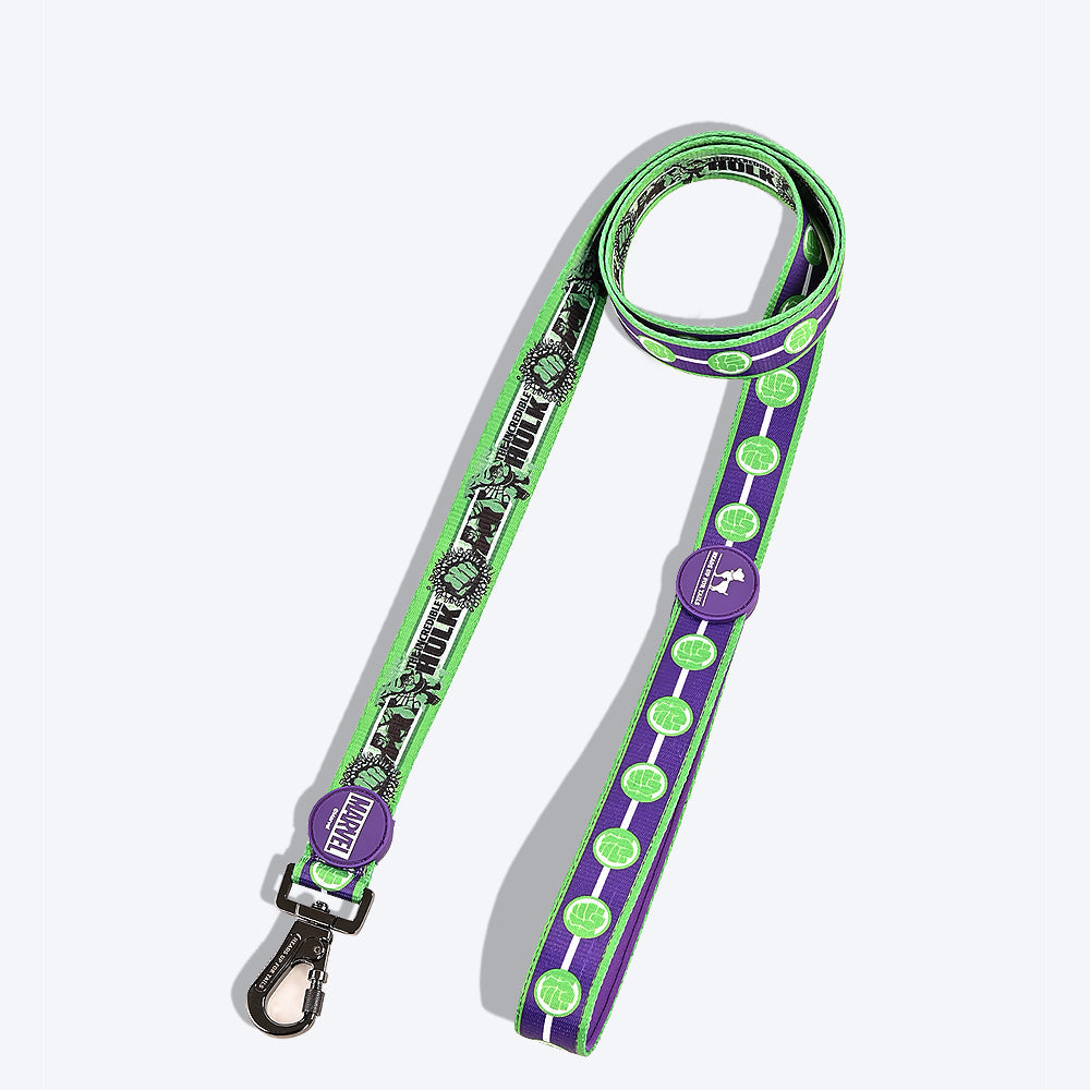 HUFT X©Marvel 2.0 Hulk Printed Dog Leash - Purple and Green - Heads Up For Tails