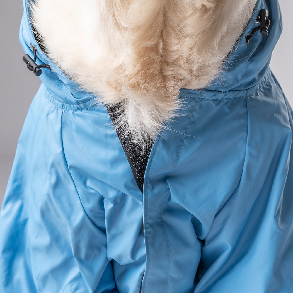HUFT Drizzle Buddy Dog Raincoat - Sky Blue - Heads Up For Tails