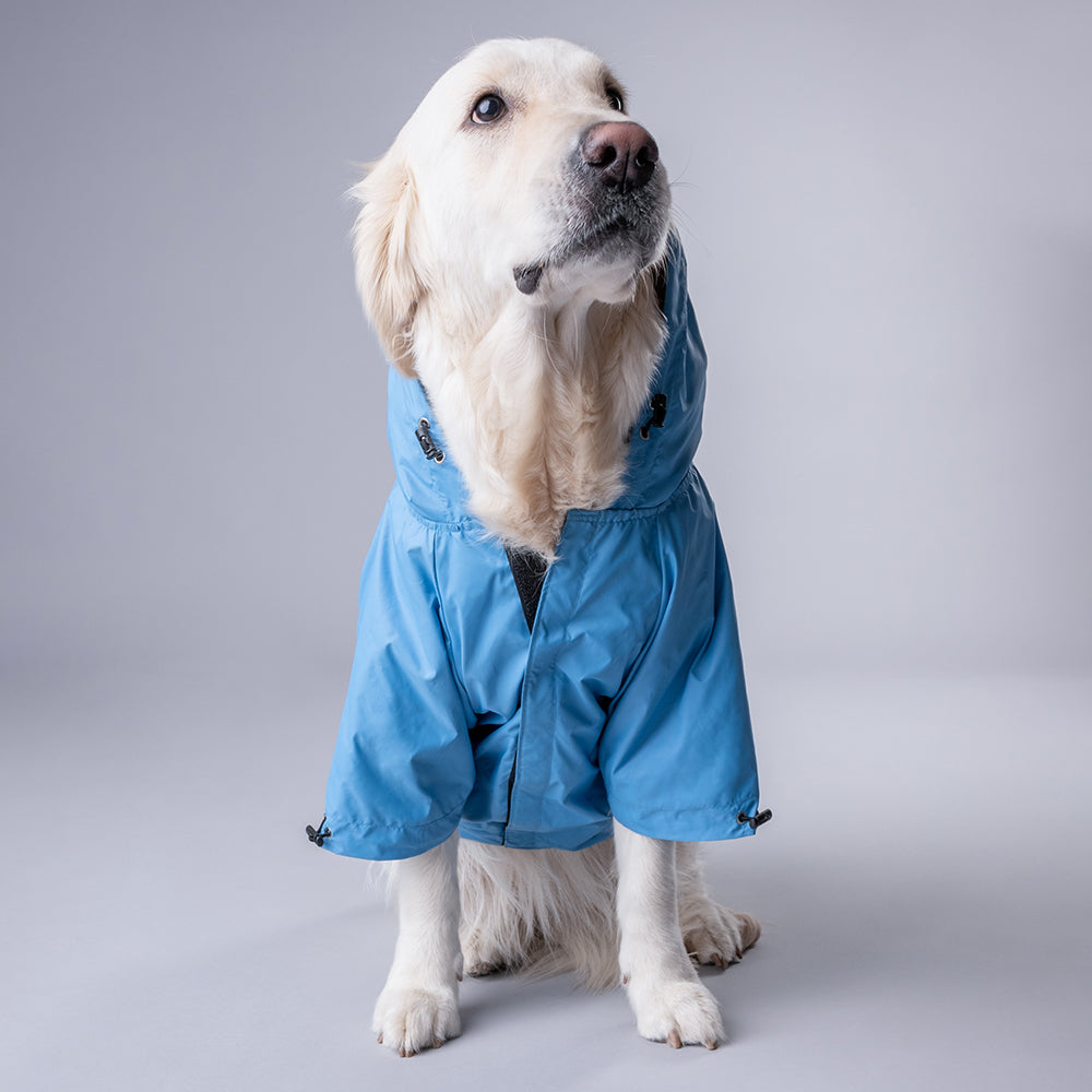 HUFT Drizzle Buddy Dog Raincoat - Sky Blue - Heads Up For Tails