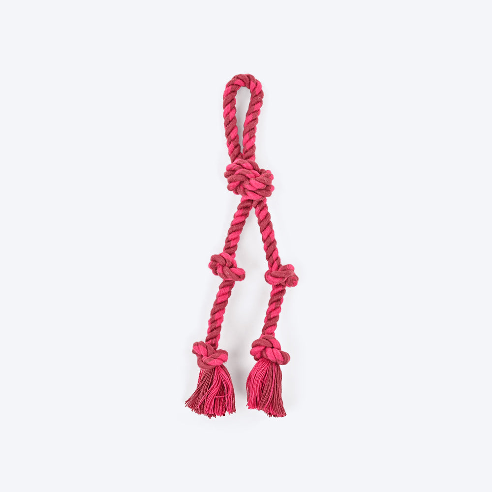 Dash Dog Double Trouble Rope Toy For Dogs - Purple - Heads Up For Tails