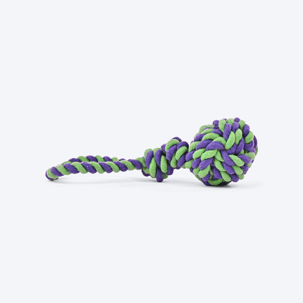 Dash Dog So Knotty Rope Toy For Dogs - Green & Violet_07