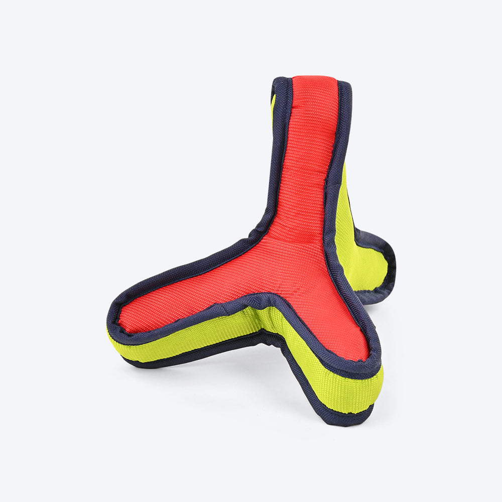 Dash Dog Zigzag Branch Fetch Dog Toy - Green/Red - Heads Up For Tails