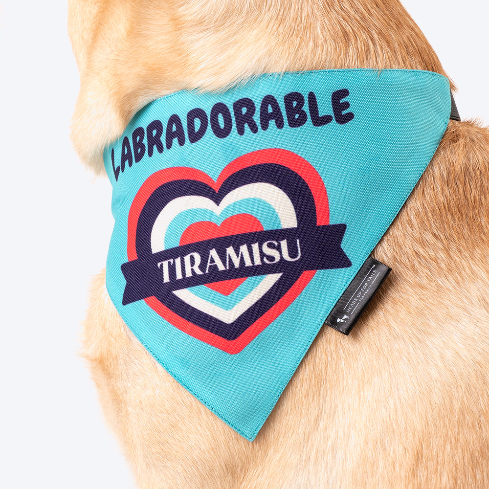 HUFT Personalised Labradorable (Pet¢€š¬€ž¢s Name) Bandana - Heads Up For Tails
