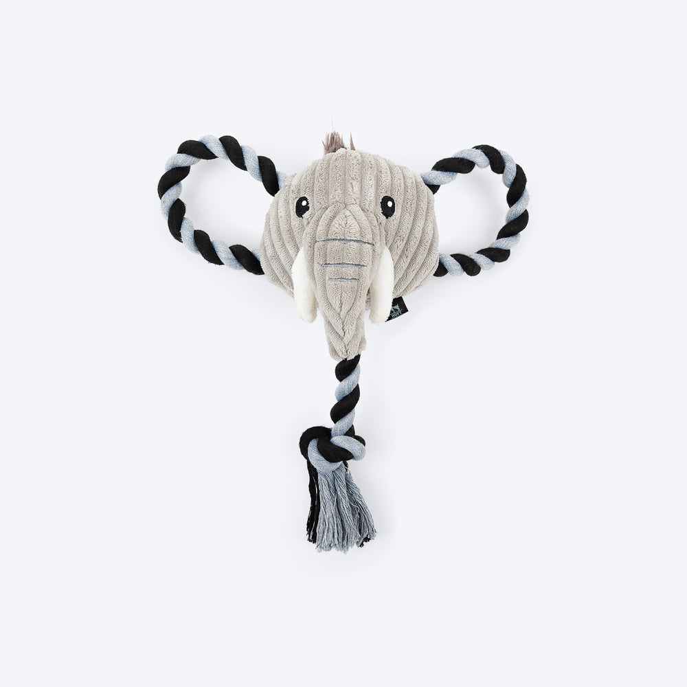 HUFT Tusky Elephant Rope Dog Toy - Grey - Heads Up For Tails